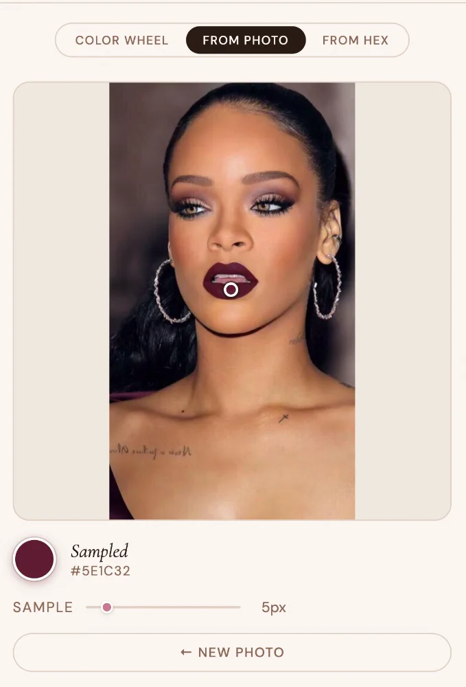 Upload + color selection