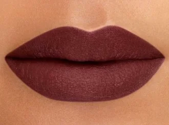 Carolina Herrera Red Obsession on lips, medium skin