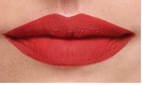 L'Oréal 193 Le Rouge Determination red lipstick worn on three skin tones